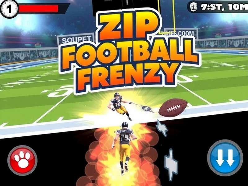 Zip Football Frenzy Gameplay - Fast-paced and Exciting Zip Football Frenzy Gameplay Screenshot